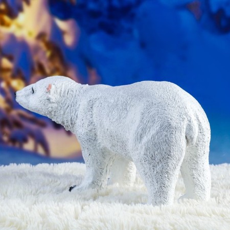 New Year's figure "Bear" white silver, 25x45cm-3