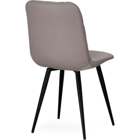 STULL OF A METALLARCASA RALF Metal/Velor, Black/Latte 44x53x83 cm-3
