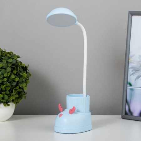 Table lamp "Boat of Elk" LED 3 modes 3W USB Organizer Blue 8x11x31 cm Risalux
