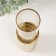Ceramics candlestick, glass for 1 candle "chrome" d = 7.5 cm gold 9.2x9.2x29.5 cm