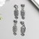 Bale with a suspension metal for creativity "Fish skeleton" silver 3.9 cm
