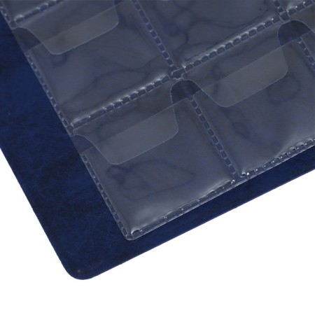 Album for coins 125 x 185 mm Calligrata "Combi" for 192 coins, 14 sheets, covering artificial leather, blue-9