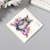 Tattoo on the body color "Little eagle owl on a branch with flowers" 6x6 cm