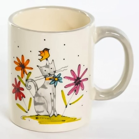 Elrington Mug "Gray Cat", 350 ml-1