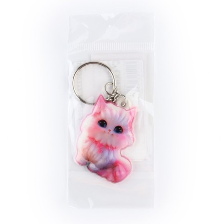 Key keychain "cat", 4 x 3.5 cm-3