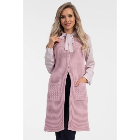 Women's vest, size 44, pink color-7