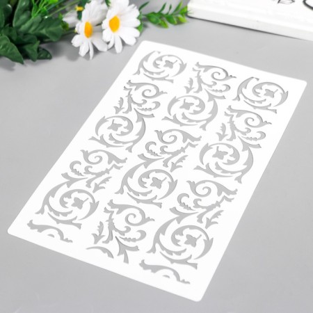 Plastic stencil "patterned monograms" 24x16 cm-1