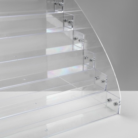 Stand for varnishes 7 floors, plexiglass, 31 × 31 × 25 cm, color transparent color-1