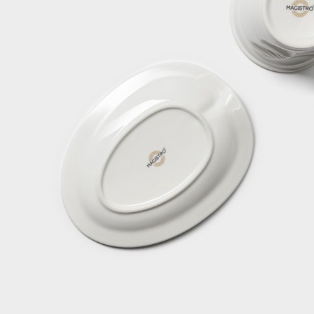 Tea couple Magistro "Blanche" circle 300 ml, white color-6