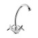 Kitchen mixer Zein ZC2021, two-wound, Cran-boux brass 1/2, without eyeliner, chrome