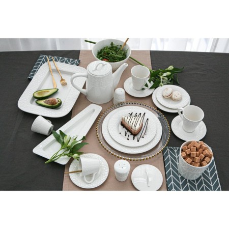 Porcelain salad Magistro Rodos, 1.4 l, 20 × 9 cm, white color-10
