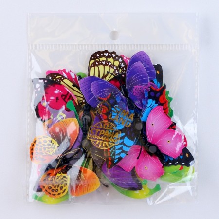Set for decorating "Butterflies", 12 pcs, Mix colors-6