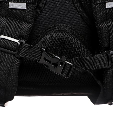 School backpack, 39 x 26 x 19 cm, Grizzly, ergonomic back, laptop department, black-7