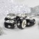 Bead "diodes", black color in silver
