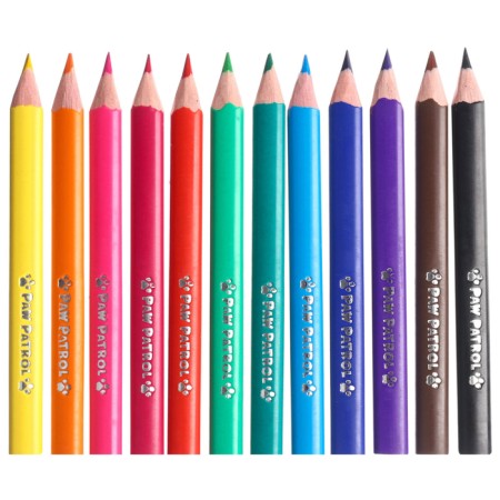 Colored pencils in a tube, 12 colors, trihedral, puppy patrol-5