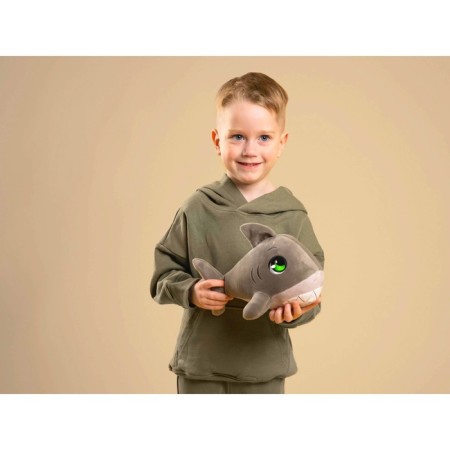 Soft toy "shark", gray color-5