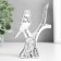 Souvenir Ceramics "Vorozhushki on a tree" silver 7.5x3.7x10.5 cm