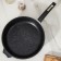 Frying pan “Granite Star”, D = 30 cm, plastic handle, glass cover, anti -stick coating, black color