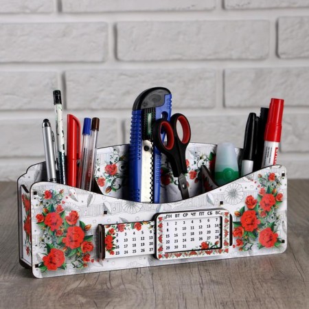 Organizer for stationery "Light Flower", with an eternal calendar-2