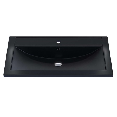 Sink uperwood Foster Quartz 80 cm, quartz, black matte, coal-2