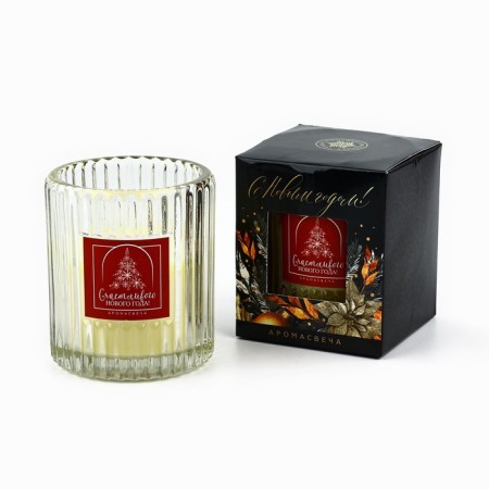 Interior candle "Happy New Year", Cinnamon's aroma, 7.5 x 8.6 cm-3