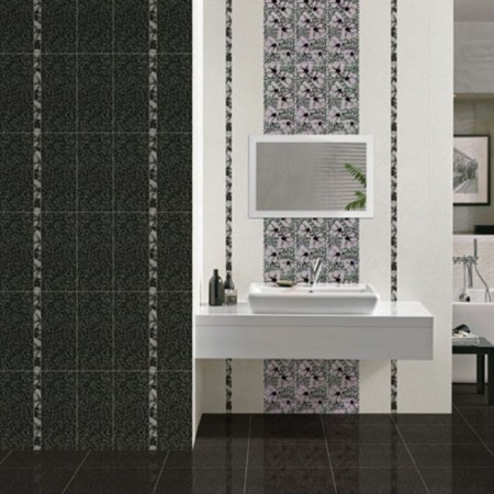 Glass Black and White BW7H231, Black, 40x440 mm-1