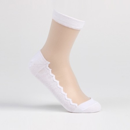 Women's socks, white color, size 23-25 ​​(36-40)