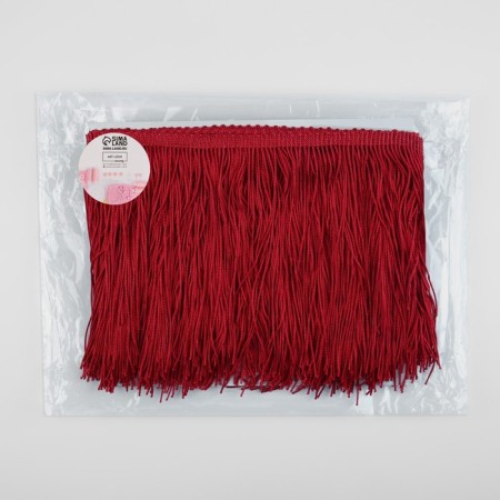Decorative braid "Furrm", 15 cm, 5 ± 0.5 m, wine color-2