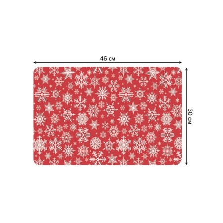 A set of napkins for setting the Christmas Snowflakes table, rectangular, rounded edges, size 30x46 cm, 4 pcs-2