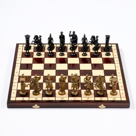 Chess Polish Wooden Madon "Spartan", 49 x 49 cm, King H-10 cm, weighted-3