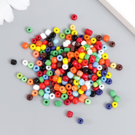 Round beads 6/0 "Multi-colored" 20 g (+ /- 2g)