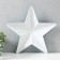 Figure "Star with faces" Small blue metallic, half, 33.3x31.5 cm