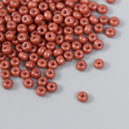 Glass beads 6/0 "brown copper" 15 g