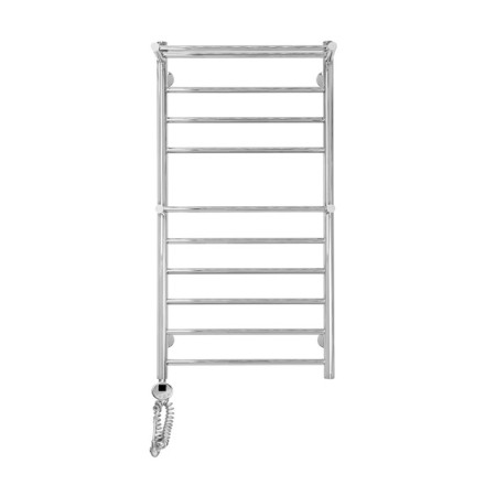 Domoterm electric heated towel rail "Medea" P10, 500x1000 mm, 2 shelves, left, chrome-1