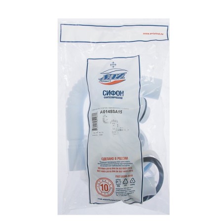 Siphon for sipi "Ani Plast" Grotto a0145SA15, 3 1/2 "x40 mm, with a straight -up overflow, with corrugation-1