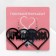 Acryl Earrings "Rat" Heart, Black Color