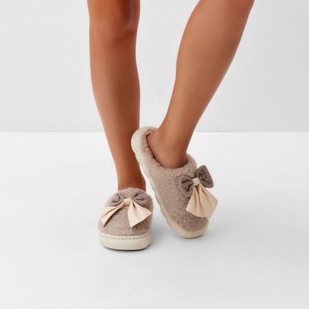 Women's slippers, size 38-39, brown color-8
