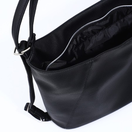 Bag Women's bag with zipper, black color-6