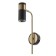 Bra "Techno" E27 40W gold-black 21x10x38cm