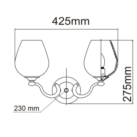 Sconces "Palermo", size 40x23x30 cm, 120W 2xe27 IP 20-5