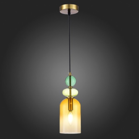 STL LUCE Sus. SL2000.213.01. GEA. 1x40 W, E14, 11x11x40 cm, golden color-2