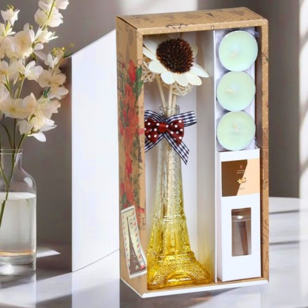 Set of gift "Paris" (diffuser and candles) vanilla, "wealth of aroma"-3