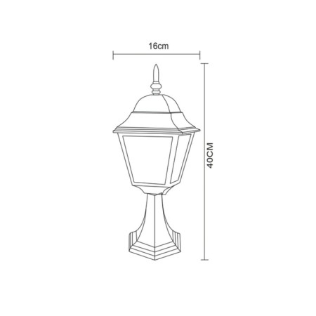Landscape Lamp Arte Lamp Bremen A1014FN-1BK, E27, 60 W, 16x16x40 cm, 800 lm, black-3