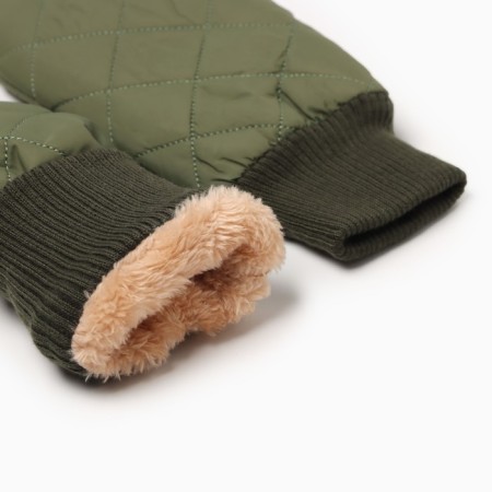 Women's mittens minku, Khaki color, 24 cm-2