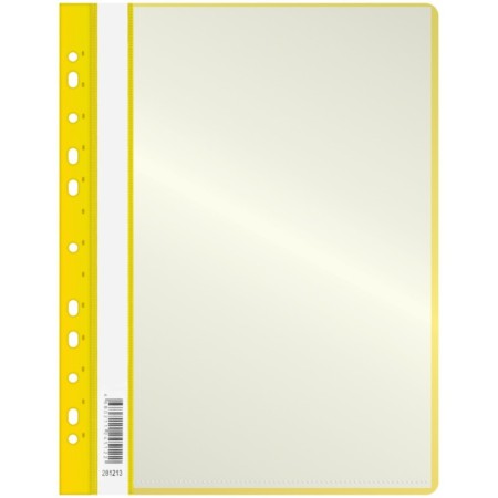 Folder with 10 A4 inserts, 160 μm, calligrata, with perforation, yellow