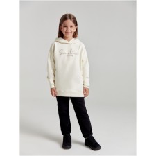 Худи для девочек удлинённое Conte Elegant, рост 146-152 см, цвет off-white