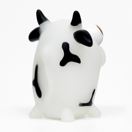 Toy for dogs "Cow" 12 cm, white/black-2