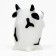 Toy for dogs "Cow" 12 cm, white/black