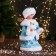Snow Maiden "Burnt Rombic" with backlight, moves, 30 cm, blue