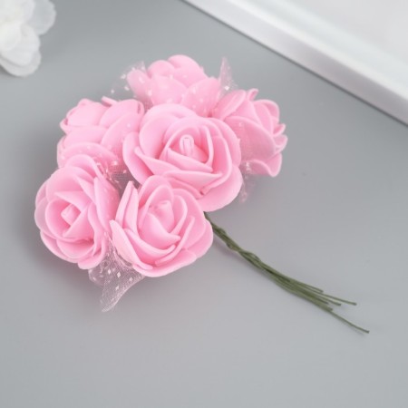 Decorative flower for creativity "rose" pink-1